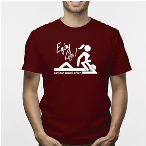 Camisa estampada para hombre tipo T-shirt Enjoy life