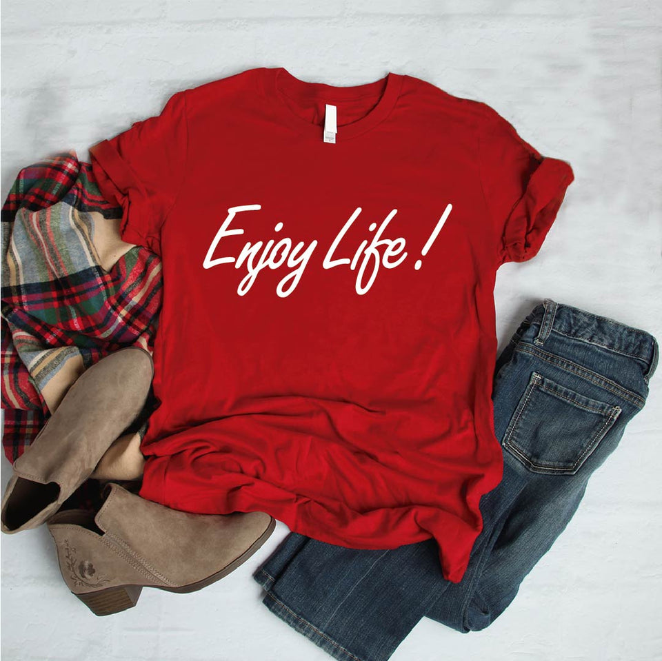 Camiseta estampada tipo T-shirt  Enjoy Life!