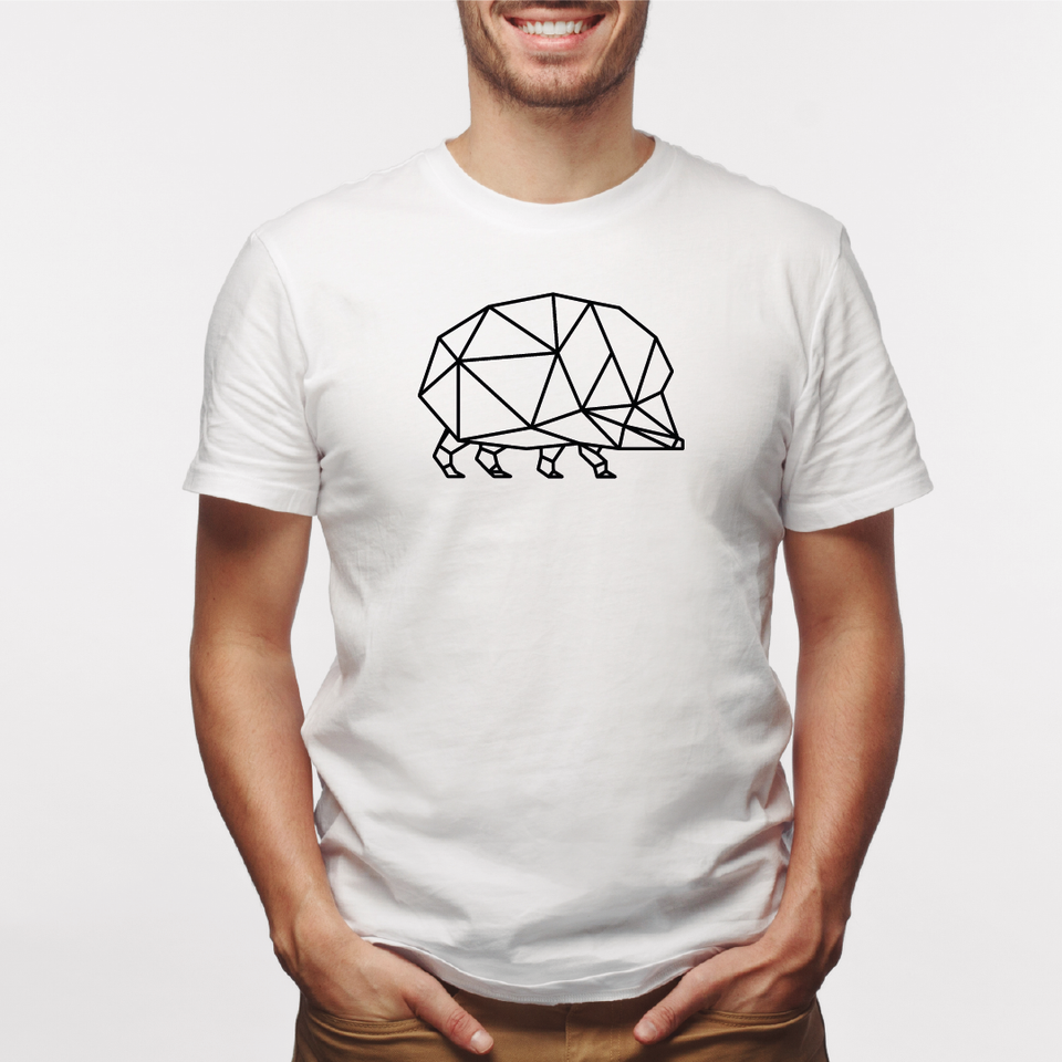 Camisa estampada para hombre  tipo T-shirt Erizo geometrico