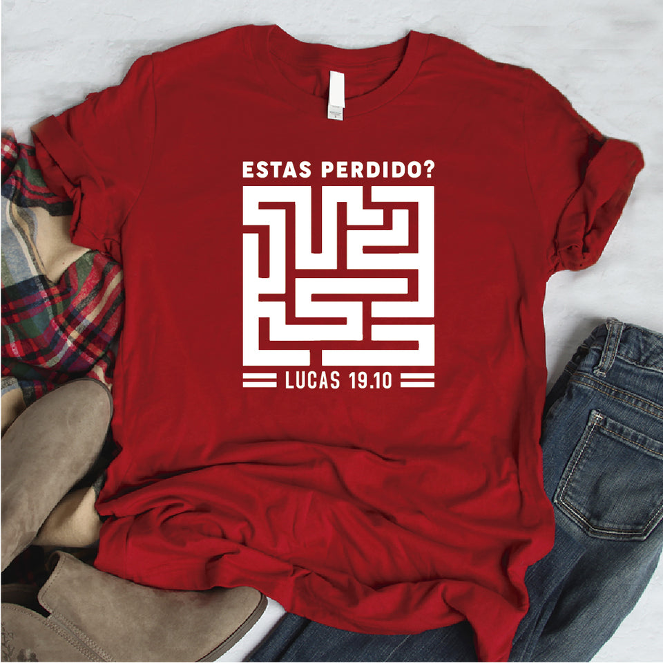 Camisa estampada tipo T- shirt ESTAS PERDIDO LABERINTO