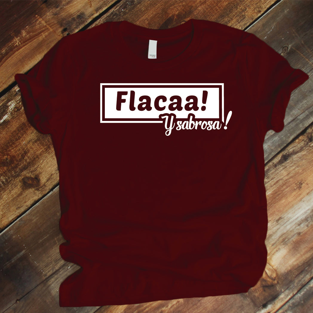 Camiseta Estampada T-shirt  FLACA Y SABROSA