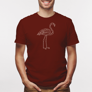 Camisa estampada para hombre  tipo T-shirt Flamingo Geometrico