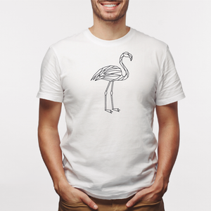 Camisa estampada para hombre  tipo T-shirt Flamingo Geometrico