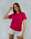 Camiseta tipo T-Shirt Fucsia