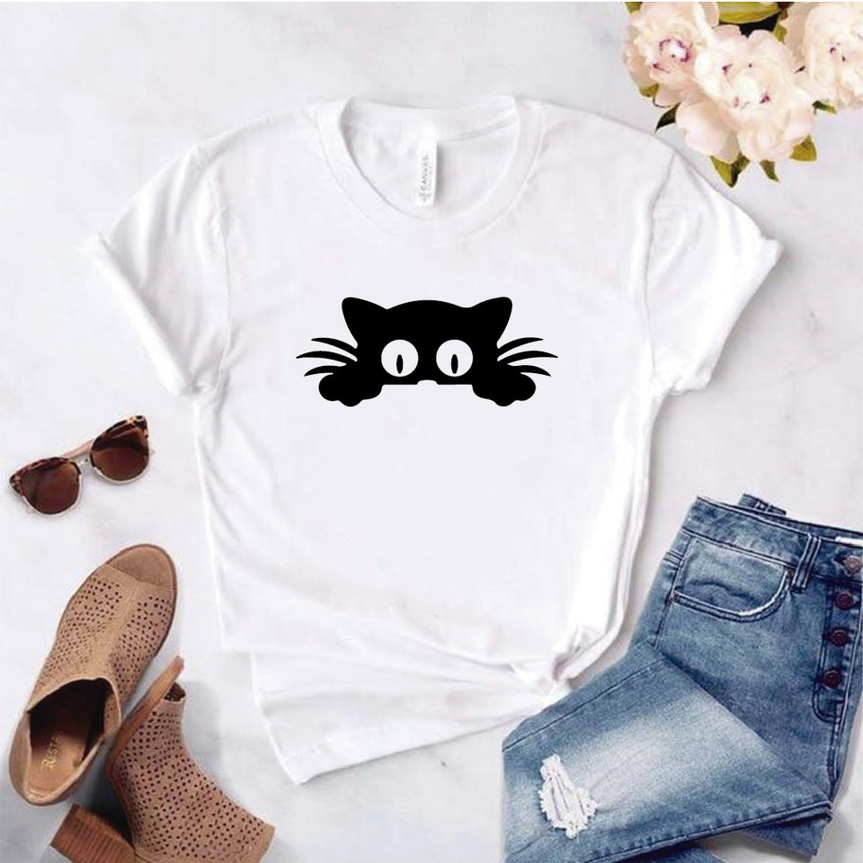 Camisa estampada  tipo T-shirt  GATICO ASOMADO