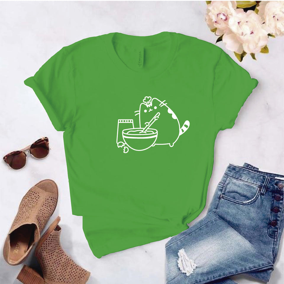 Camisa estampada  tipo T-shirt  Gatito Chef