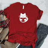 Camisa estampada  tipo T-shirt GATICO TAZA DE CAFE