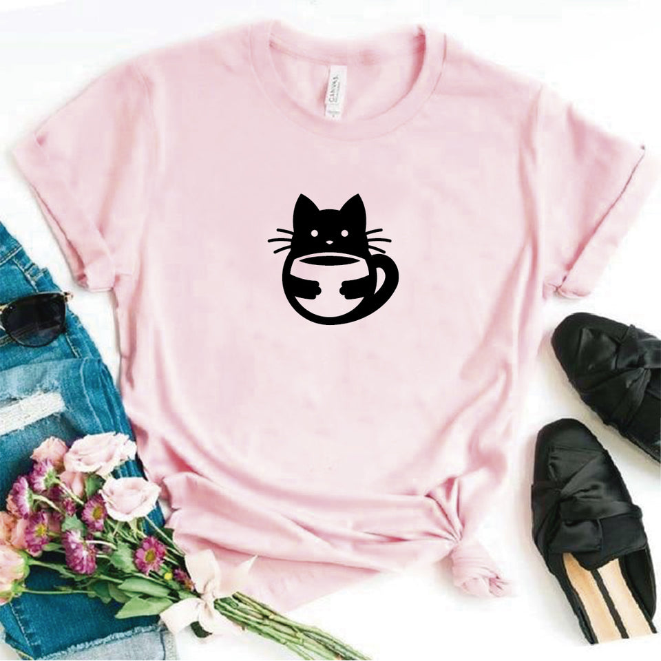 Camisa estampada  tipo T-shirt GATICO TAZA DE CAFE