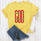 Camiseta T-shirt mujer cristiana GOD
