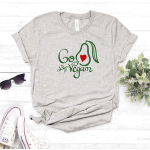 Camisa estampada  tipo T-shirt  GO VEGAN 2