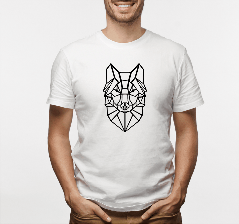 Camiseta estampada tipo T-shirt LOBO MELENA (GEOMÉTRICO) HOMBRE