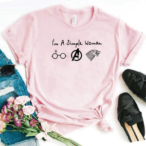 Camisa estampada tipo T- shirt I AM A SIMPLE WOMAN