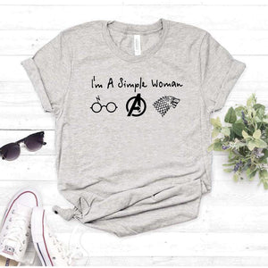 Camisa estampada tipo T- shirt I AM A SIMPLE WOMAN