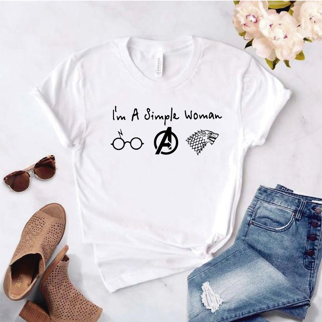 Camisa estampada tipo T- shirt I AM A SIMPLE WOMAN