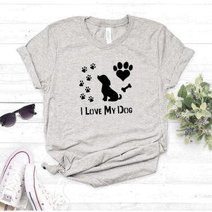 Camisa estampada  tipo T-shirt I love My Dog