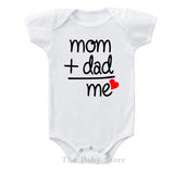 Body para bebe (mameluco) estampado MOM + DAD ME