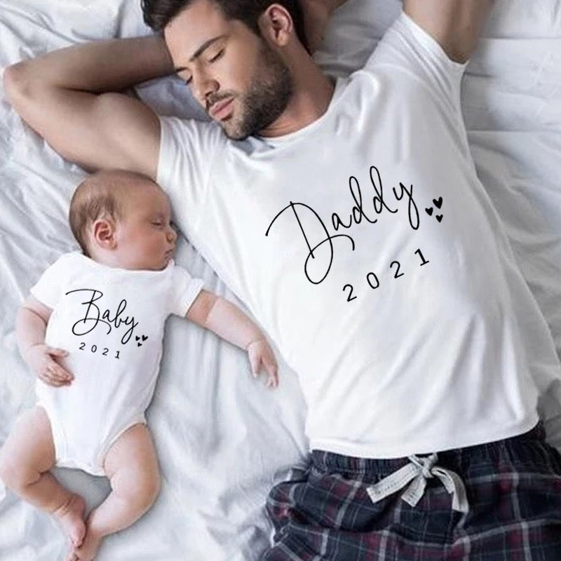 CAMISETA Y MAMELUCO FAMILIA BABY DADY 2021