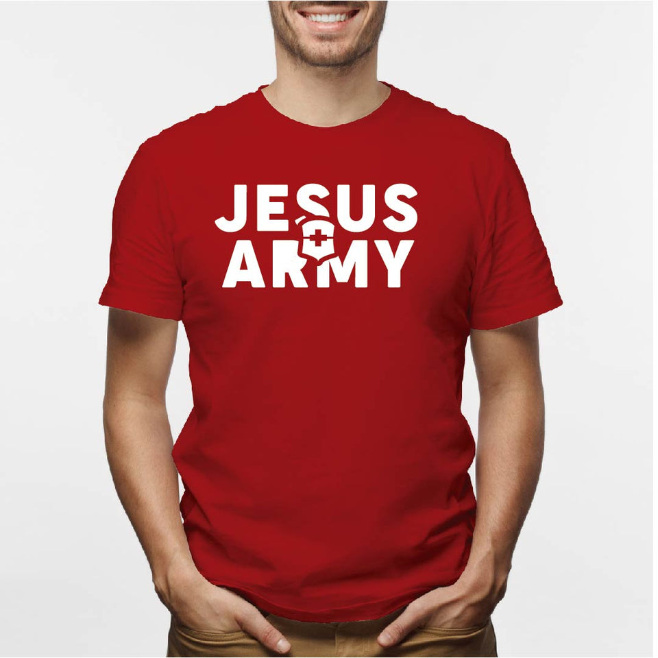 Camisa estampada para hombre tipo T-shirt JESUS ARMY