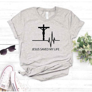 Camiseta estampada T-shirt Pulso Jesus Saved My live