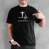 Camisa estampada para hombre tipo T-shirt Jesus Save My Life