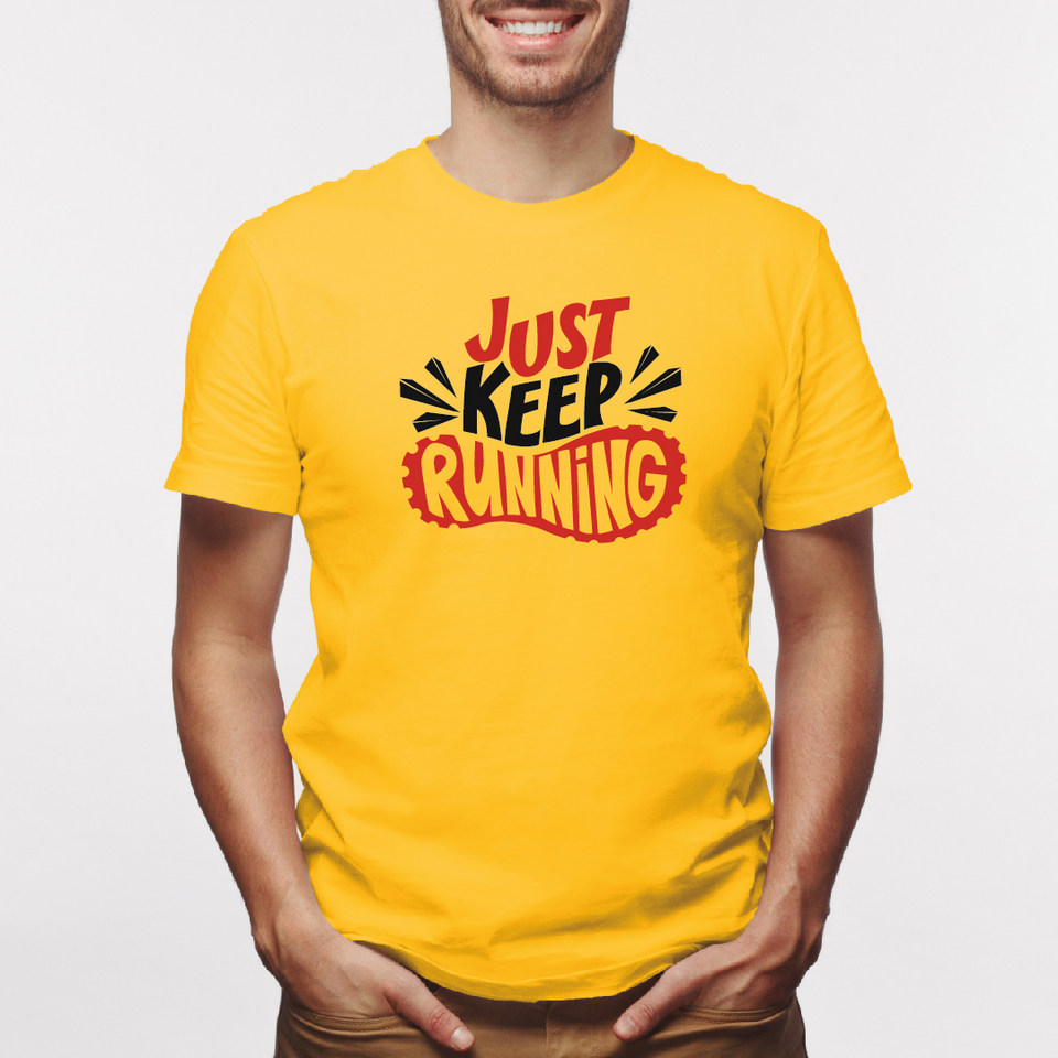 Camiseta estampada tipo T-shirt JUST KEEP RUNNING (FITNESS)