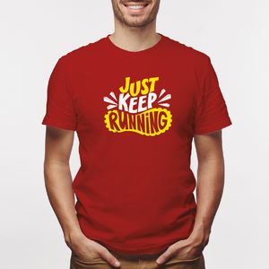 Camiseta estampada tipo T-shirt JUST KEEP RUNNING (FITNESS)