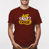 Camiseta estampada tipo T-shirt JUST KEEP RUNNING (FITNESS)