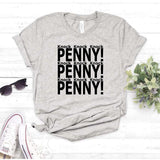 Camisa estampada tipo T- shirt Knock knock Penny! (DAMA) (the big bang theory)