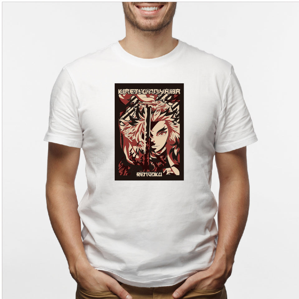 Camisa estampada en algodón para hombre tipo T-shirt Kimetsu no Yaiva