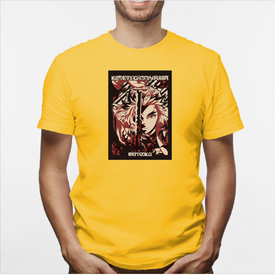 Camisa estampada en algodón para hombre tipo T-shirt Kimetsu no Yaiva