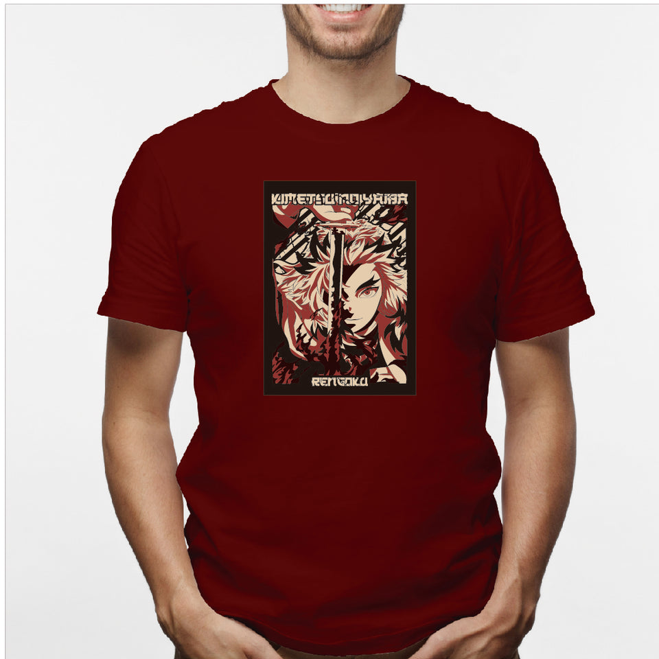 Camisa estampada en algodón para hombre tipo T-shirt Kimetsu no Yaiva