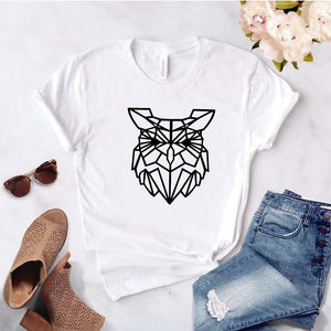 Camiseta estampada tipo T-shirt  LECHUZA (geométrico)