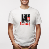 Camiseta estampada tipo T-shirt LIFE IS BETTHER RUNNING (FITNESS)