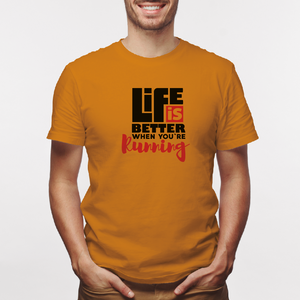 Camiseta estampada tipo T-shirt LIFE IS BETTHER RUNNING (FITNESS)