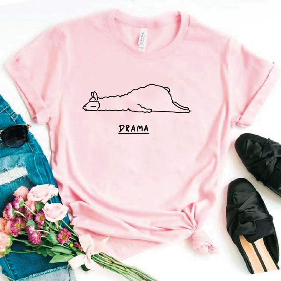 Camiseta estampada tipo T- shirt El drama Llama