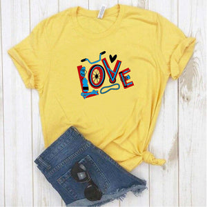 Camisa estampada  tipo T-shirt BICICLETA LOVE