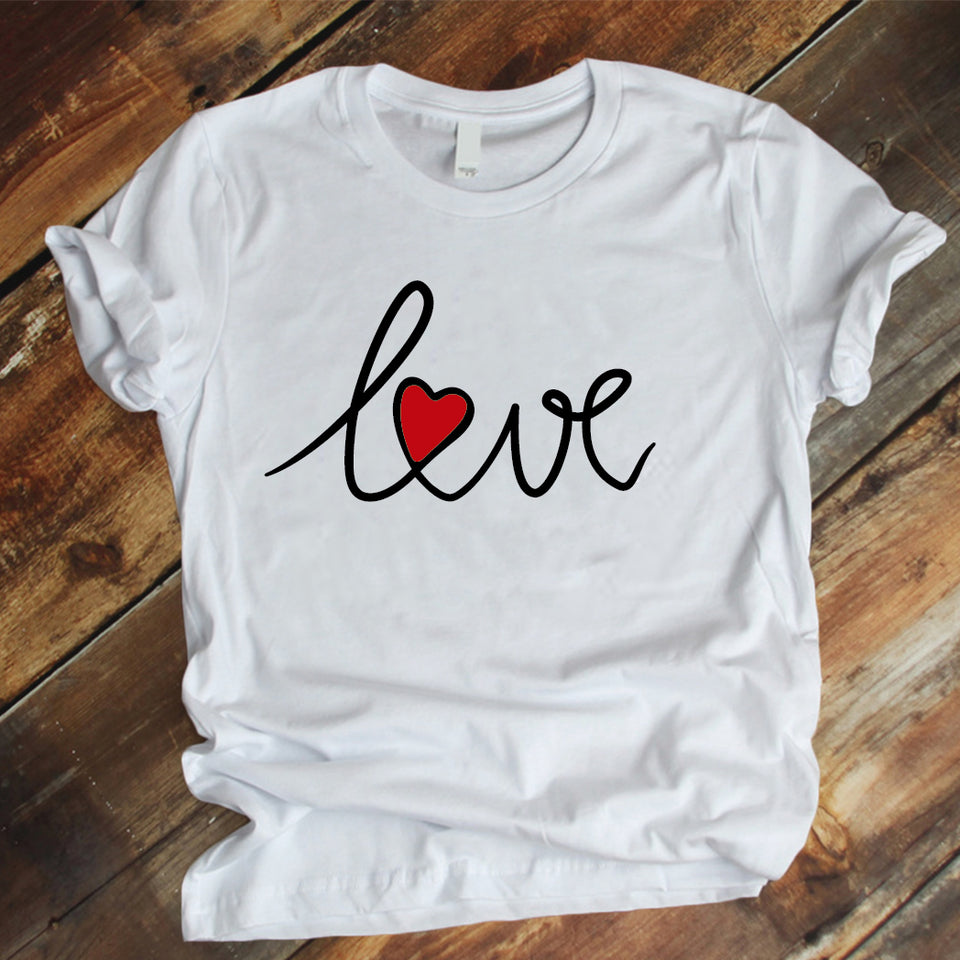 Camiseta Estampada T-shirt LOVE (CORAZON EN LA O)