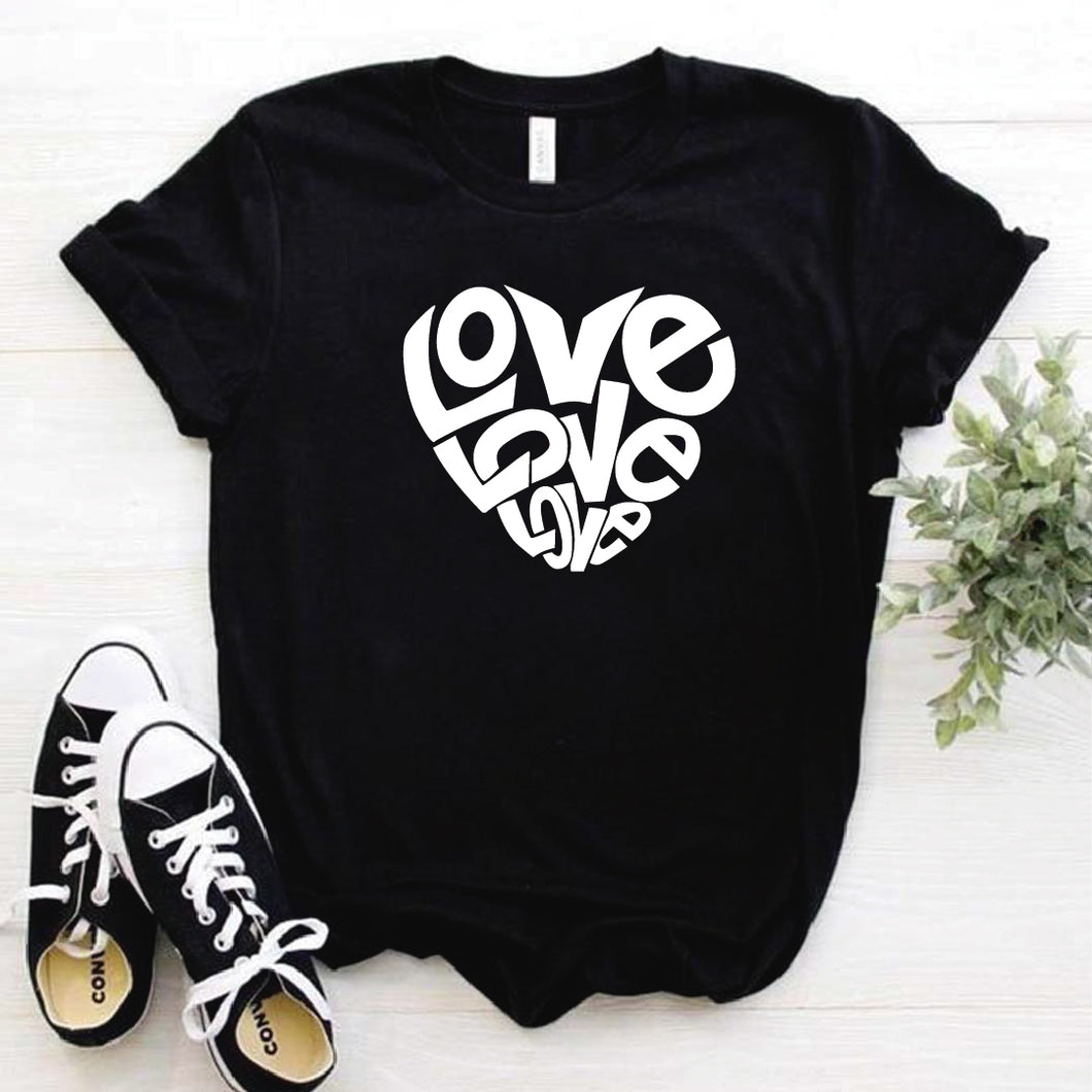 Camisa estampada tipo T- shirt LOVE LOVE LOVE