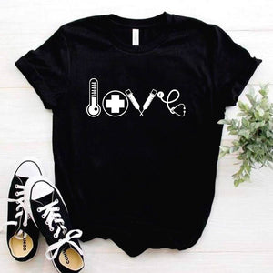 Camisetas estampada tipo T-shirt  LOVE MEDICINA