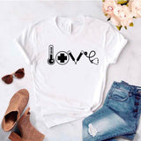 Camisetas estampada tipo T-shirt  LOVE MEDICINA