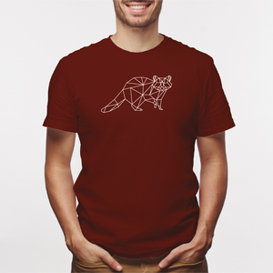 Camisa estampada para hombre  tipo T-shirt Mapache Geométrico