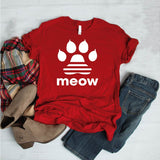 Camisa estampada tipo T- shirt MEOW PATA ADIDAS (DAMA)