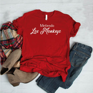 Camiseta T-shirt mujer METIENDO LOS MONKEYS