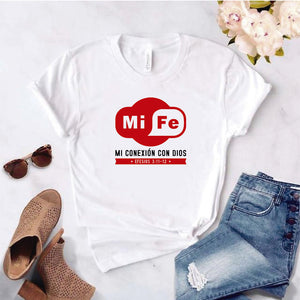 Camisa estampada tipo T- shirt MI FE (WI FI)