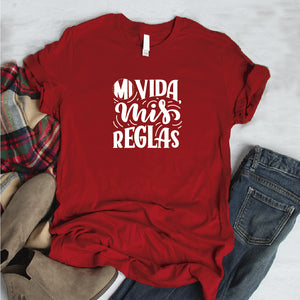 Camisa estampada  tipo T-shirt  MI VIDA, MI REGLA