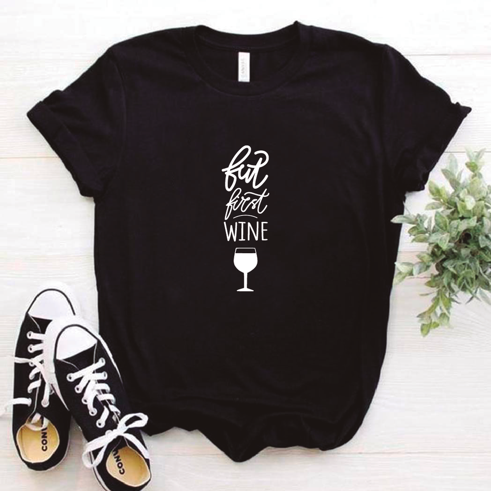 Camisa estampada tipo T- shirt But First Wine