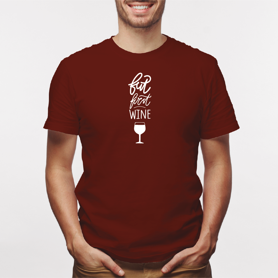 Camisa estampada para hombre  tipo T-shirt But First Wine