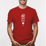 Camisa estampada para hombre  tipo T-shirt But First Wine