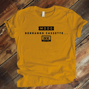 Camiseta estampada tipo T-shirt Modo borrando Cassete