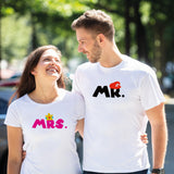 Camiseta estampada pareja T-shirt MRS Y MR
